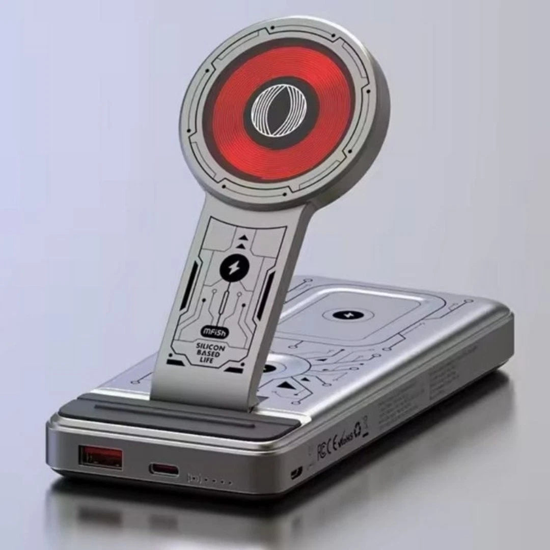 Imported Mfish 22.5W Fast Charging 5-in-1 Magnetic Wireless Power Bank for iPhone iWatch AirPods